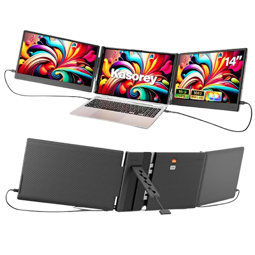 Kasorey 14-inch Dual-Screen Portable Monitor Extender
